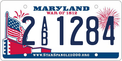 MD license plate 2AB1284