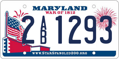 MD license plate 2AB1293