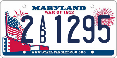 MD license plate 2AB1295