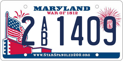 MD license plate 2AB1409