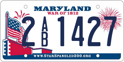 MD license plate 2AB1427