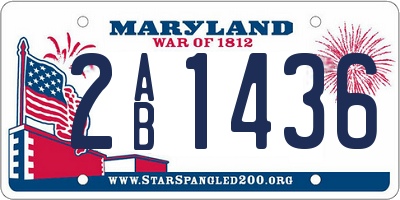MD license plate 2AB1436