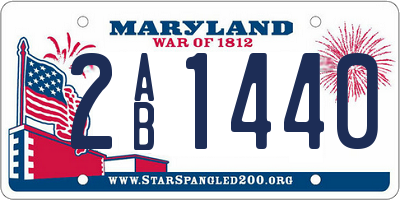 MD license plate 2AB1440