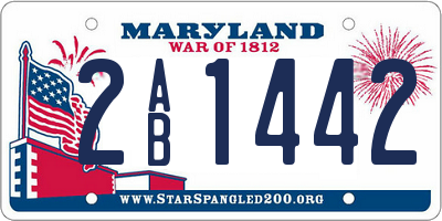 MD license plate 2AB1442