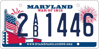 MD license plate 2AB1446