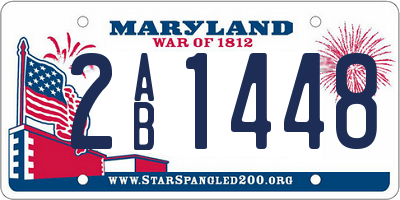 MD license plate 2AB1448