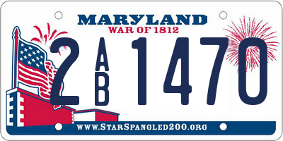 MD license plate 2AB1470