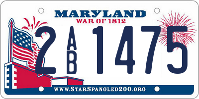 MD license plate 2AB1475