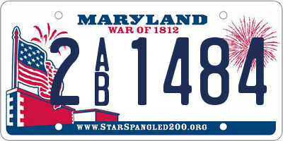 MD license plate 2AB1484