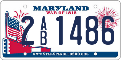MD license plate 2AB1486