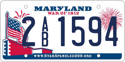 MD license plate 2AB1594