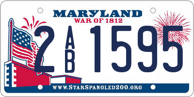 MD license plate 2AB1595