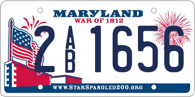 MD license plate 2AB1656