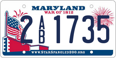 MD license plate 2AB1735