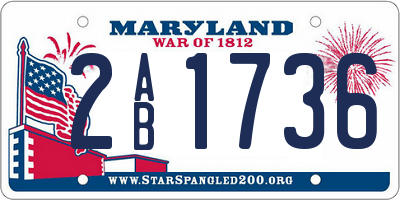MD license plate 2AB1736