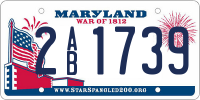 MD license plate 2AB1739