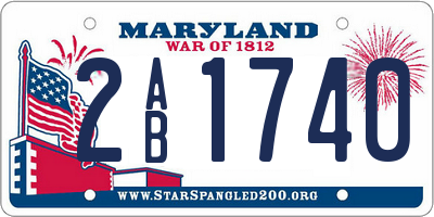 MD license plate 2AB1740