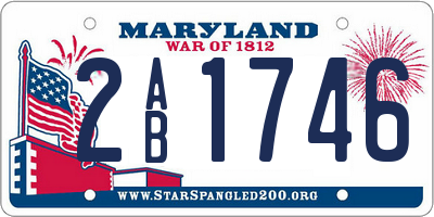 MD license plate 2AB1746