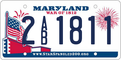 MD license plate 2AB1811