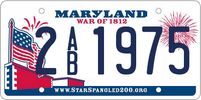 MD license plate 2AB1975