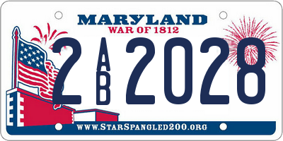MD license plate 2AB2028