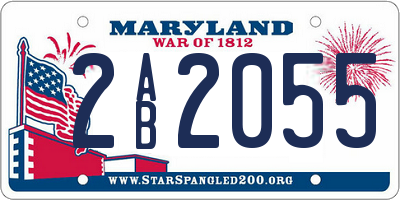 MD license plate 2AB2055
