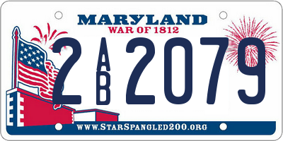 MD license plate 2AB2079