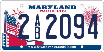 MD license plate 2AB2094