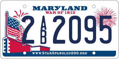 MD license plate 2AB2095