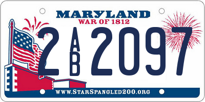 MD license plate 2AB2097