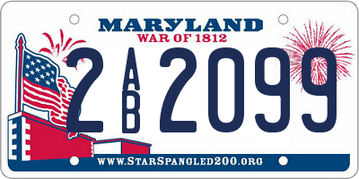 MD license plate 2AB2099