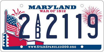 MD license plate 2AB2119