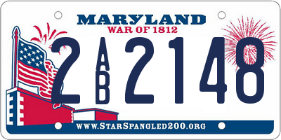 MD license plate 2AB2148
