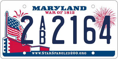 MD license plate 2AB2164