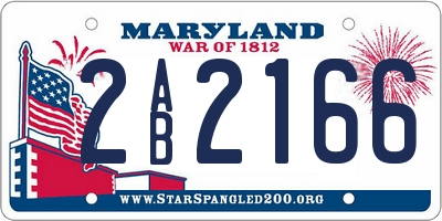 MD license plate 2AB2166