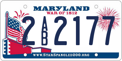 MD license plate 2AB2177