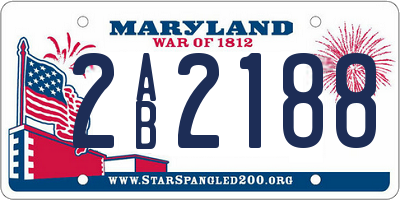 MD license plate 2AB2188