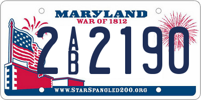 MD license plate 2AB2190