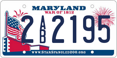 MD license plate 2AB2195