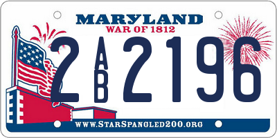 MD license plate 2AB2196