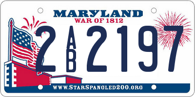 MD license plate 2AB2197