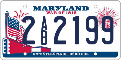 MD license plate 2AB2199
