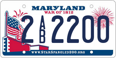 MD license plate 2AB2200