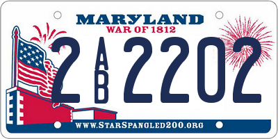 MD license plate 2AB2202