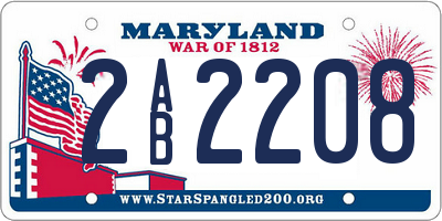 MD license plate 2AB2208