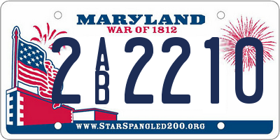 MD license plate 2AB2210