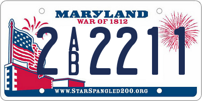 MD license plate 2AB2211
