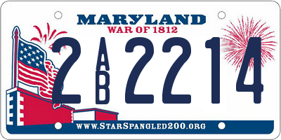 MD license plate 2AB2214