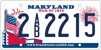 MD license plate 2AB2215