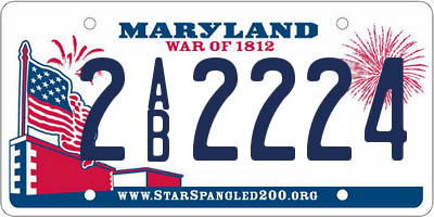 MD license plate 2AB2224